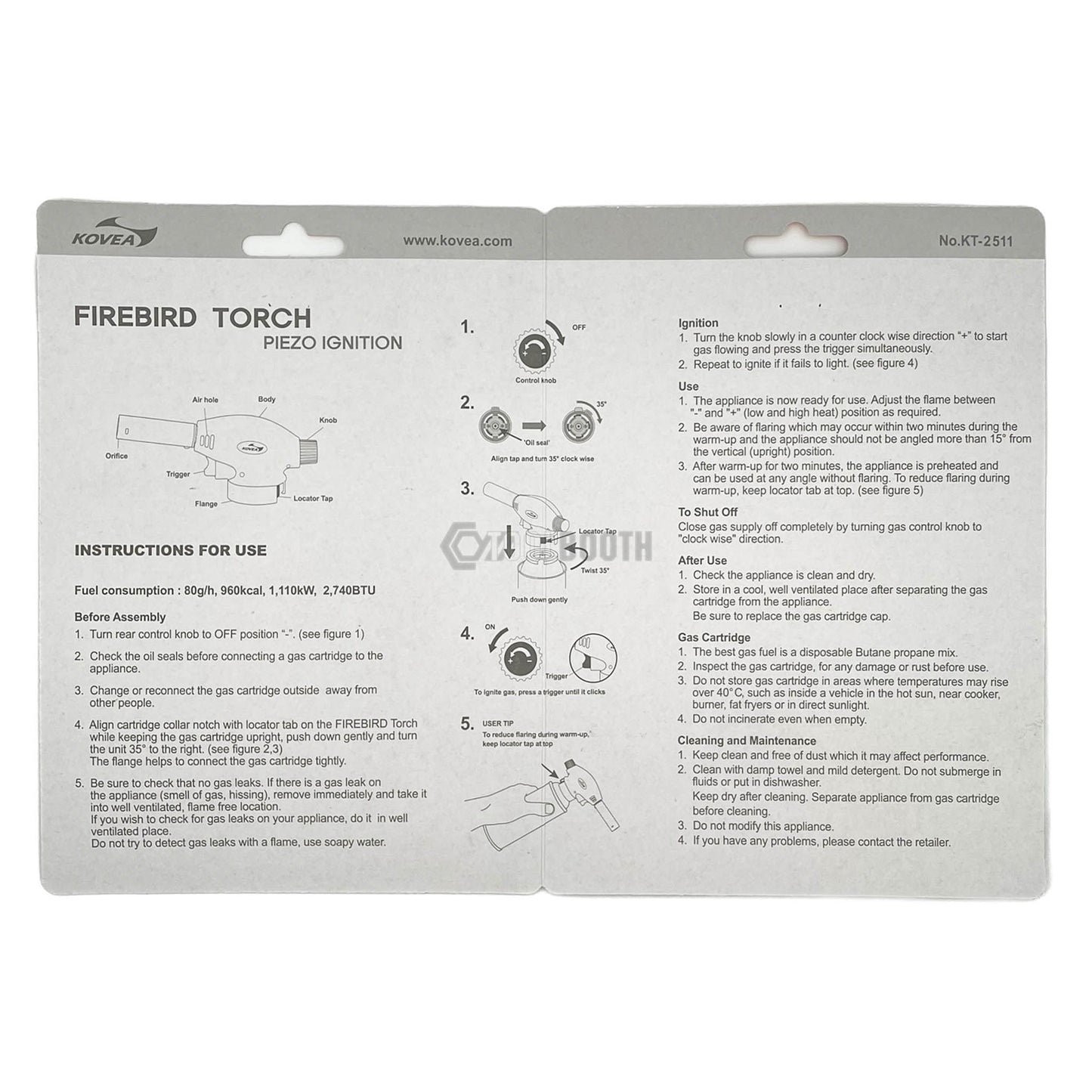 KOVEA "FIREBIRD" Butane gas torch KT-2511